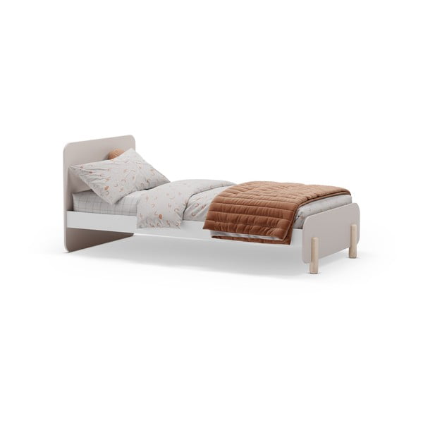 Krémová detská posteľ z borovicového dreva 90x190 cm Nora – Marckeric-image-3