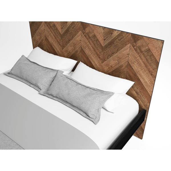 Čierna/v prírodnej farbe dvojlôžková posteľ 160x200 cm Gio – Marckeric-image-1