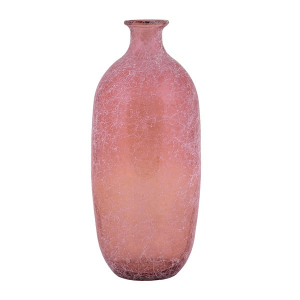 Ružová sklenená váza z recyklovaného skla Ego Dekor, 3,15 l