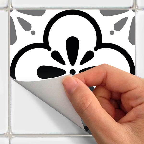 Súprava 9 nástenných samolepiek Ambiance Cement Tiles Alexia, 10 x 10 cm-image-3