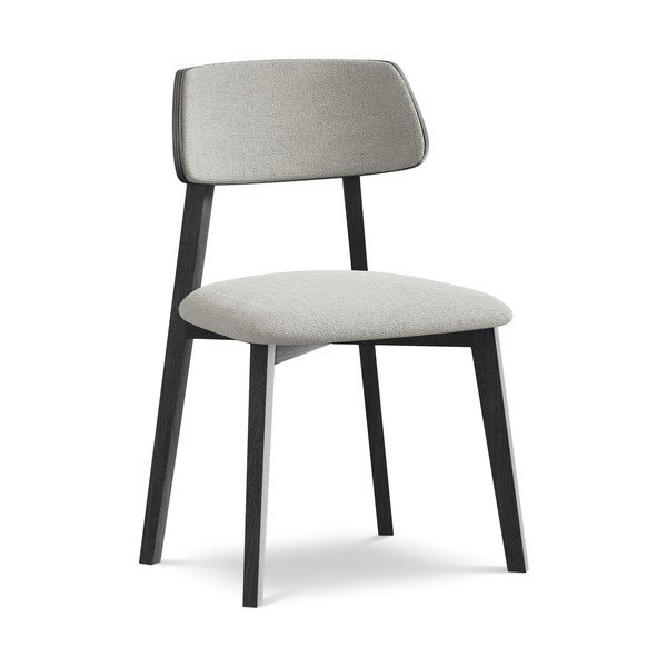 Svetlosivá jedálenská stolička z masívneho dreva Niu – Makamii