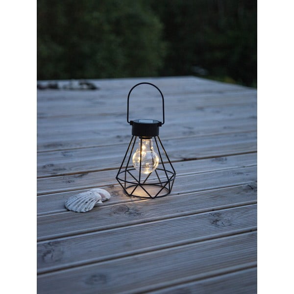 Čierny LED lampáš Star Trading Eddy, výška 15,5 cm-image-4