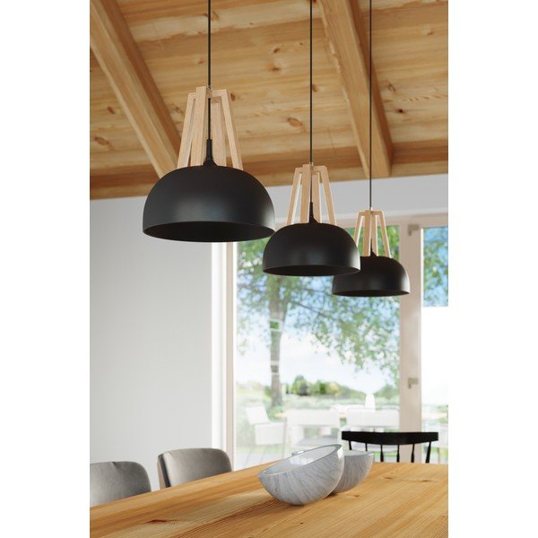 Čierno-béžové závesné svietidlo Sollux Olla-image-1