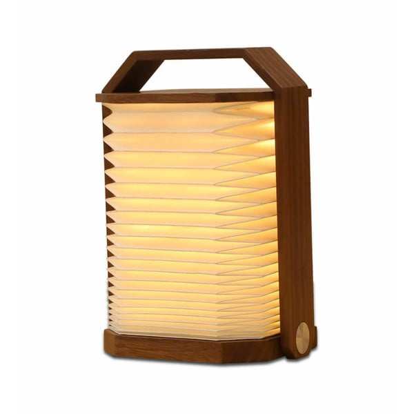 Biela/tmavo prírodná svetelná dekorácia na USB Origami – Gingko