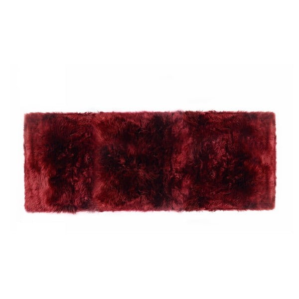 Červený behúň z ovčej vlny Royal Dream Zealand, 190 x 70 cm