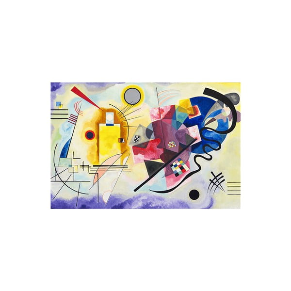 Reprodukcia obrazu Vasilija Kandinského Žltá, červená, modrá, 60 x 40 cm