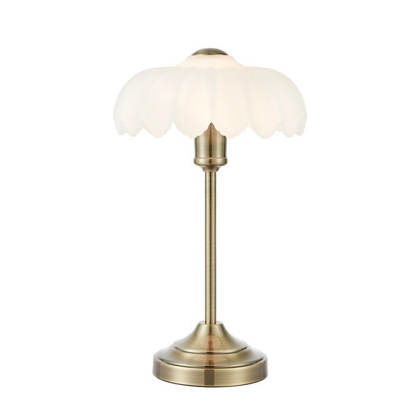 Krémovobiela/v mosadznej farbe stolová lampa (výška  43 cm) Kurage – Markslöjd