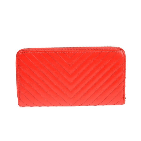 Červená koženková peňaženka Carla Ferreri