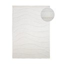 Biely ručne tkaný koberec s prímesou vlny 200x290 cm Sculptured Wave – Flair Rugs