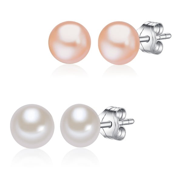 Sada 2 perlových náušníc Chakra Pearls Lente