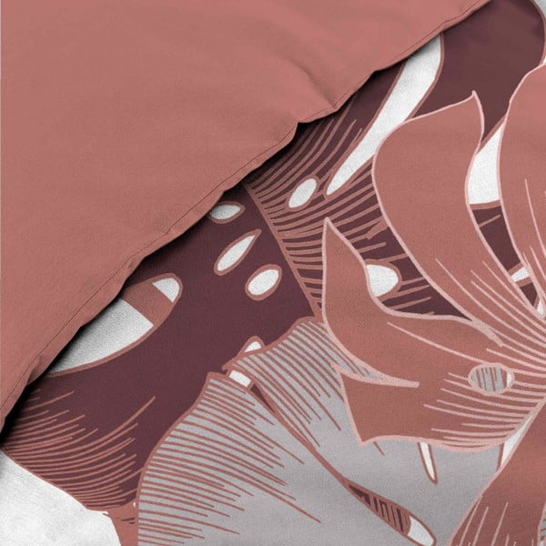 Biele/ružové bavlnené obliečky na dvojlôžko/predĺžené 240x220 cm Astria – douceur d'intérieur-image-3