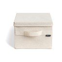 Béžový látkový úložný box s vekom 27x36x19 cm Soft Storage Small – Bigso
