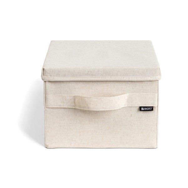 Béžový látkový úložný box s vekom 27x36x19 cm Soft Storage Small – Bigso