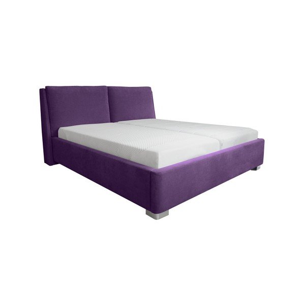 Fialová dvojlôžková posteľ Mazzini Beds Vicky, 180 × 200 cm-image-1