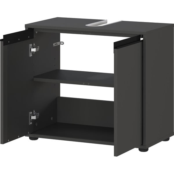 Antracitová skrinka pod umývadlo 63x55 cm Lemont – Germania-image-3