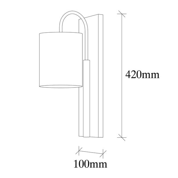 Čierne/béžové nástenné svietidlo Baston – Opviq lights-image-1