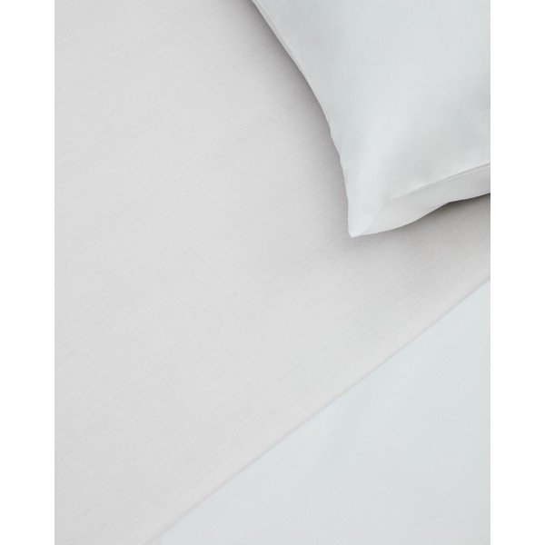 Biela napínacia plachta z bavlneného perkálu 150x200 cm Teia – Kave Home-image-2