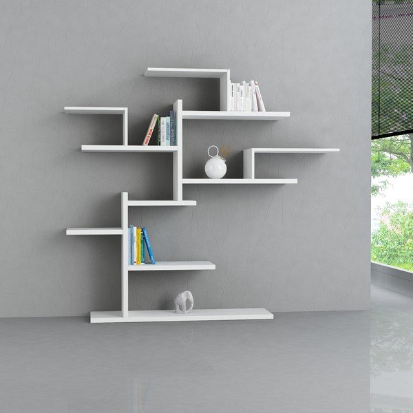 Polica na knihy Bonsai, biela-image-1