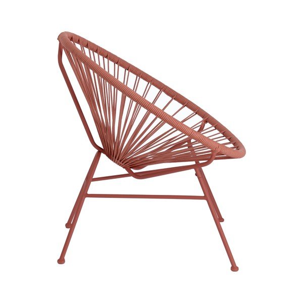 Záhradné kreslo s výpletom vo farbe terakota Kave Home Samantha-image-2