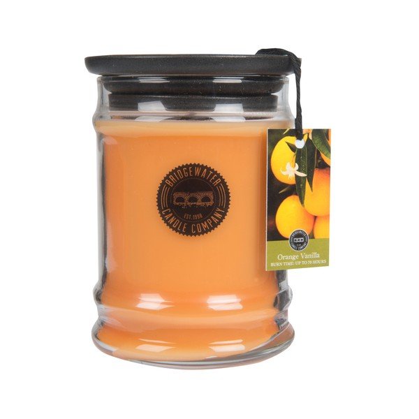 Sviečka v sklenenej dóze s vôňou pomaranča a vanilky Bridgewater candle Company, doba horenia 65-85 hodín