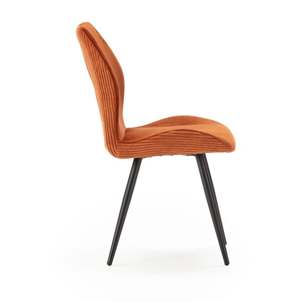 Oranžové menčestrové jedálenské stoličky v súprave 2 ks Adaya – Marckeric-image-3