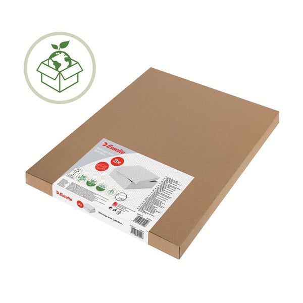 Súprava 3 bielych úložných škatúľ Esselte Home, 26,5 x 36 cm-image-4