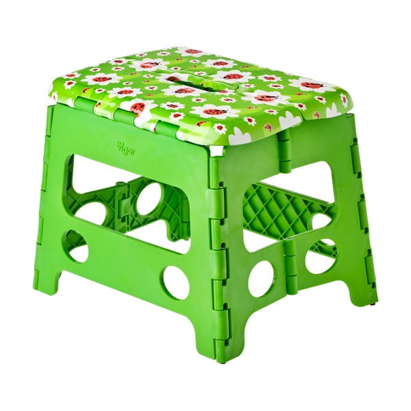 Zelená skladacia stolička Vigar Ladybug, malá