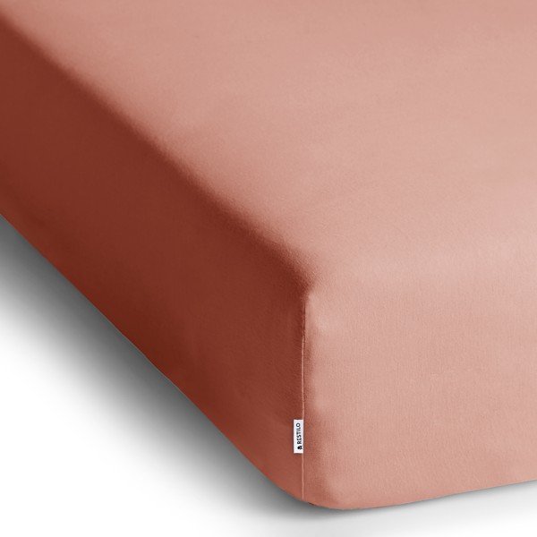 Napínacia plachta broskyňová jersey 240x220 cm Amber – Restilo-image-2