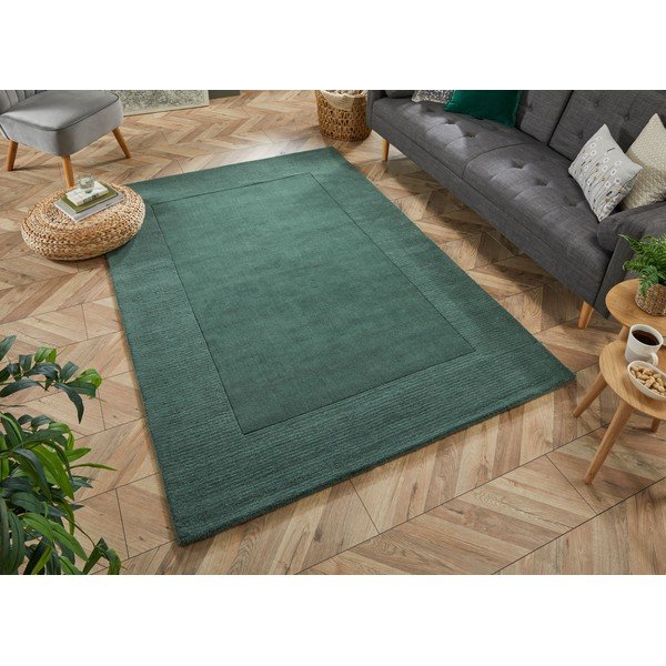 Tmavozelený vlnený koberec Flair Rugs Siena, 120 x 170 cm-image-1