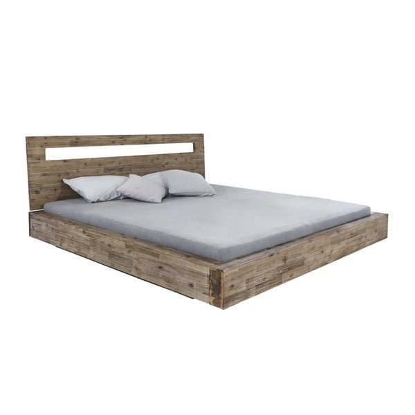 Dvojlôžková posteľ z akáciového dreva Woodking Marlon, 180 x 200 cm