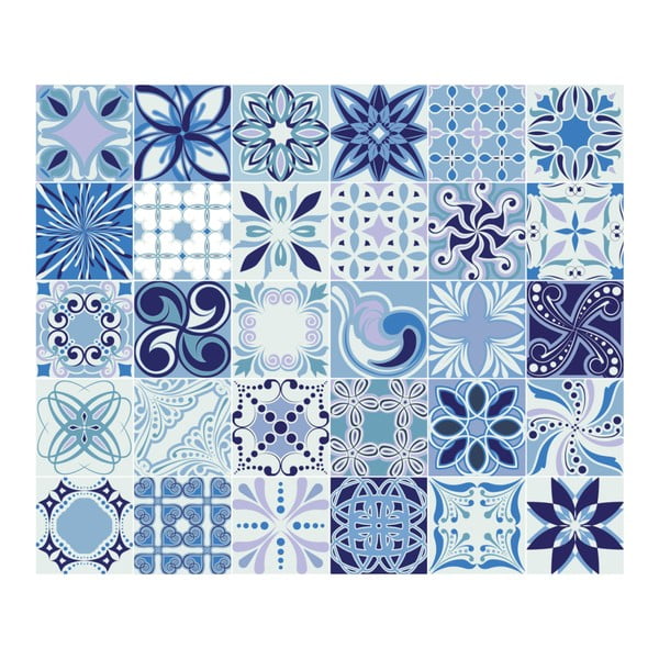 Sada 30 dekoratívnych samolepiek na stenu Ambiance Madeira, 15 x15 cm-image-2