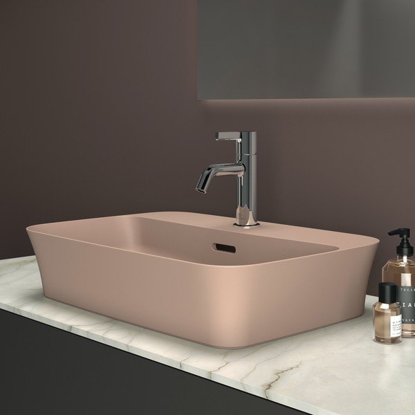 Svetloružové keramické umývadlo 55x38 cm Ipalyss – Ideal Standard-image-1