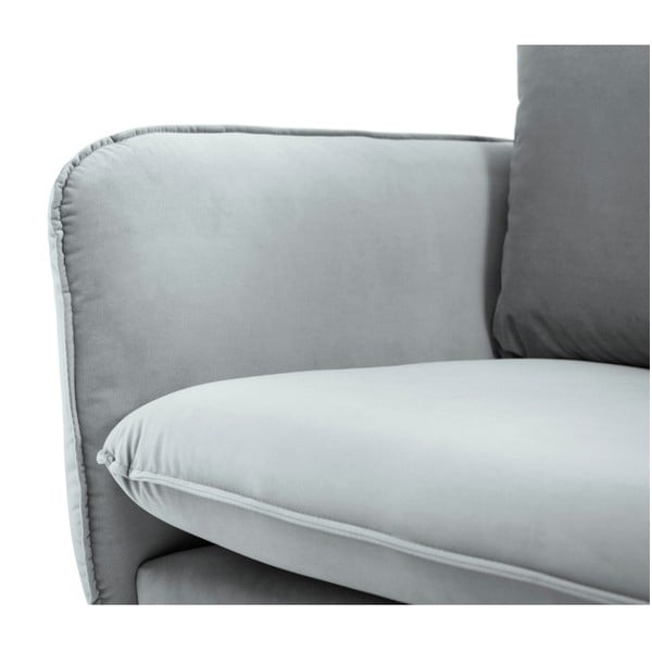 Svetlosivá zamatová pohovka Cosmopolitan Design Vienna, 200 cm-image-4