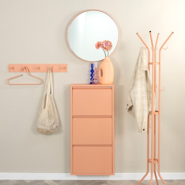 Kovový nástenný vešiak v lososovej farbe 70 cm Leatherman – Spinder Design-image-3