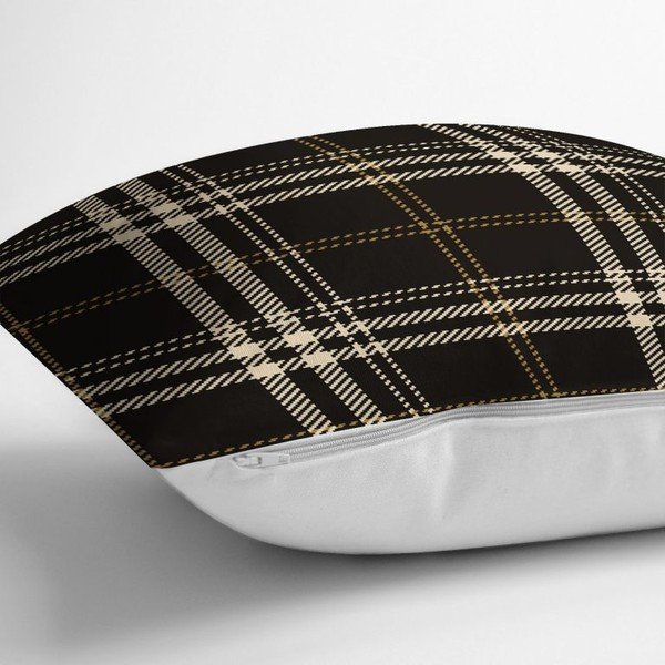 Čierno-béžová dekoratívna obliečka na vankúš Minimalist Cushion Covers Flannel, 45 x 45 cm-image-1