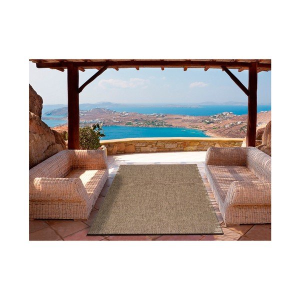 Tmavobéžový koberec vhodný aj do exteriéru Universal Jaipur Beige Daro, 80 × 150 cm-image-1