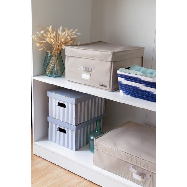 Kartónové úložné boxy v súprave 2 ks s vekom Stripes – Compactor-image-1