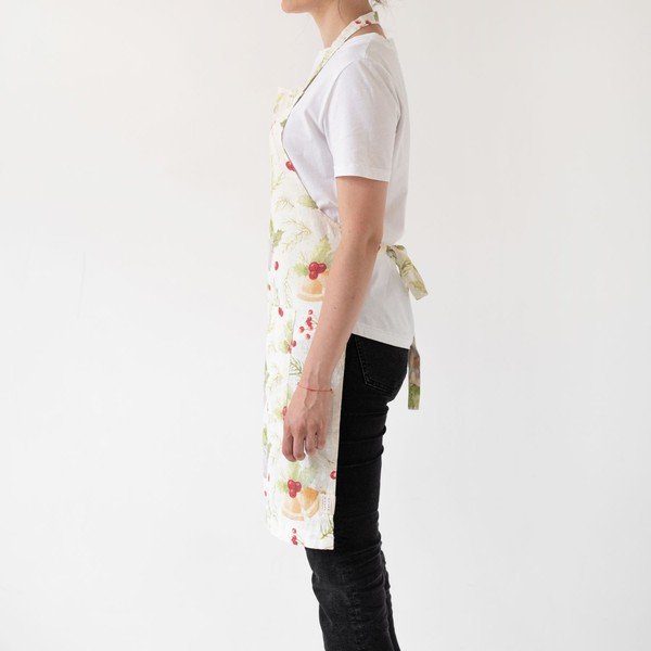 Vianočné ľanová zástera Linen Tales Daily Apron Merry, 80 x 55 cm-image-1