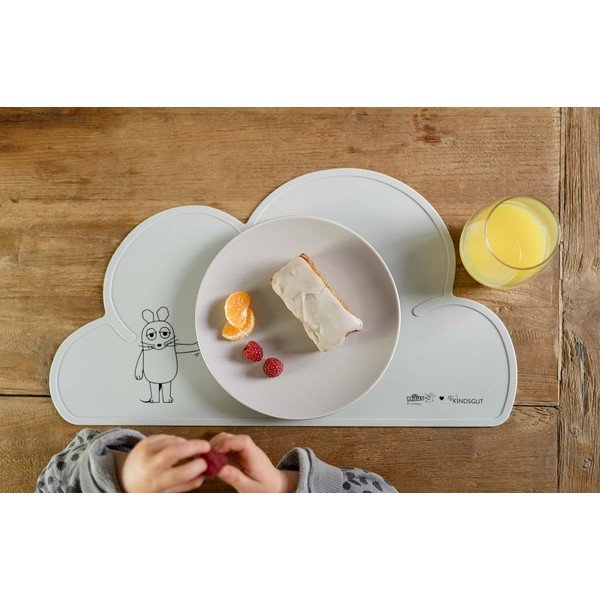 Sivé silikónové prestieranie Kindsgut Mouse, 49 x 27 cm-image-2