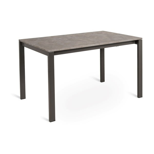 Tmavosivý rozkladací jedálenský stôl so sivou doskou Design Twist Jian