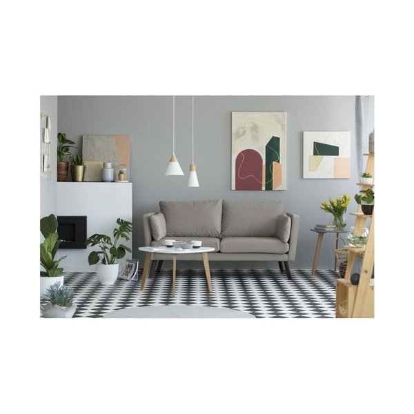 Svetlosivá trojmiestna pohovka Mazzini Sofas Cotton-image-3