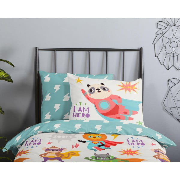 Bavlnené detské obliečky do postieľky 120x150 cm Superhero – Good Morning-image-2
