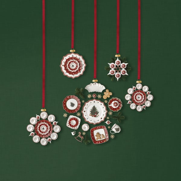 Bielo-červený porcelánový vianočný tanier Toy's Delight Villeroy&Boch, ø 33 cm-image-3