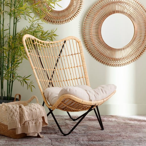 Kreslo s výpletom v prírodnej farbe – Ixia-image-1