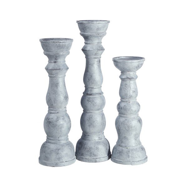 Sivý keramický svietnik Tradition, výška 81 cm-image-3