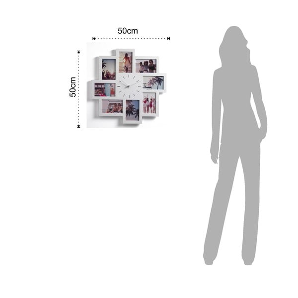 Nástenný fotorámik na 8 fotografií s hodinami Tomasucci Olly-image-3