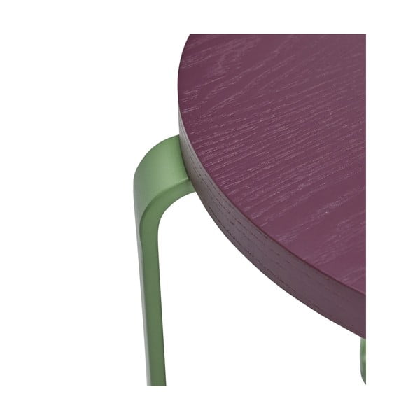 Zeleno-fialová stolička z jaseňového dreva Smile - Hübsch-image-2