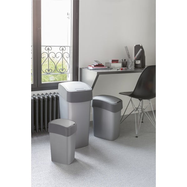 Sivý odpadkový kôš Curver Pacific, 45 l-image-1