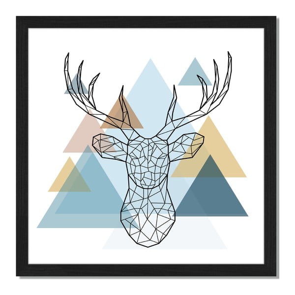 Obraz v ráme Liv Corday Scandi Deer, 40 x 40 cm