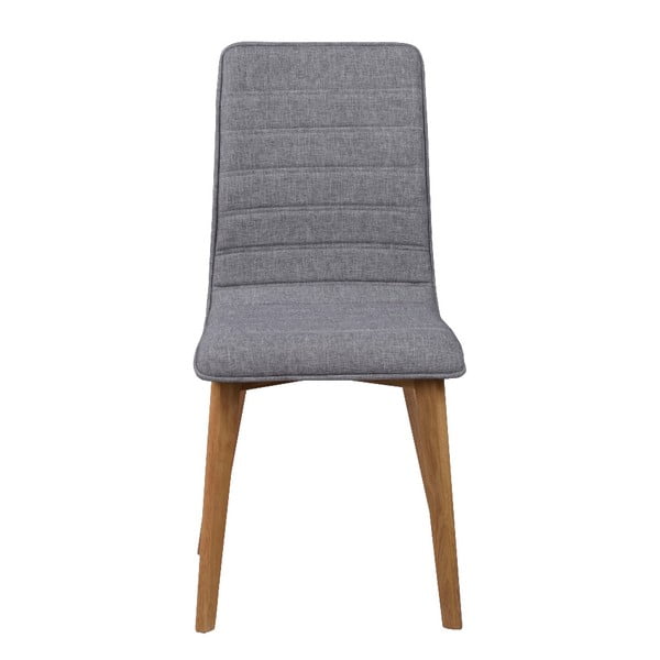 Sivá jedálenská stolička s hnedými nohami Rowico Grace-image-3